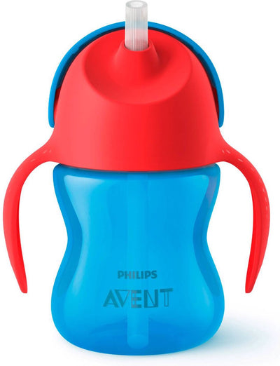 Philips avent gobelet avec paille - 9+ mois - 1 pièce - bleu rouge - scf796 01