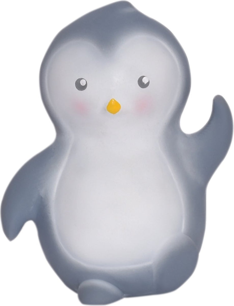 Tikiri : mon premier pingouin animal polaire 11cm, en caoutchouc naturel, avec clochette, avec carte à suspendre, 0+
