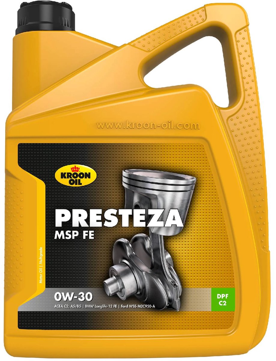 Kroon-oil - presteza msp - longlife-12 fe - 5 litres - entièrement synthétique 0w-30