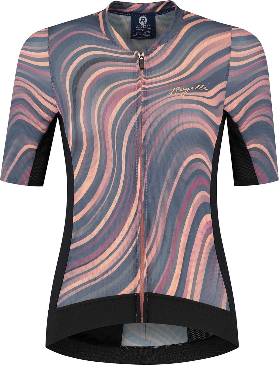 Rogelli lynn maillot de cyclisme - manches courtes - femme - corail, gris - taille l