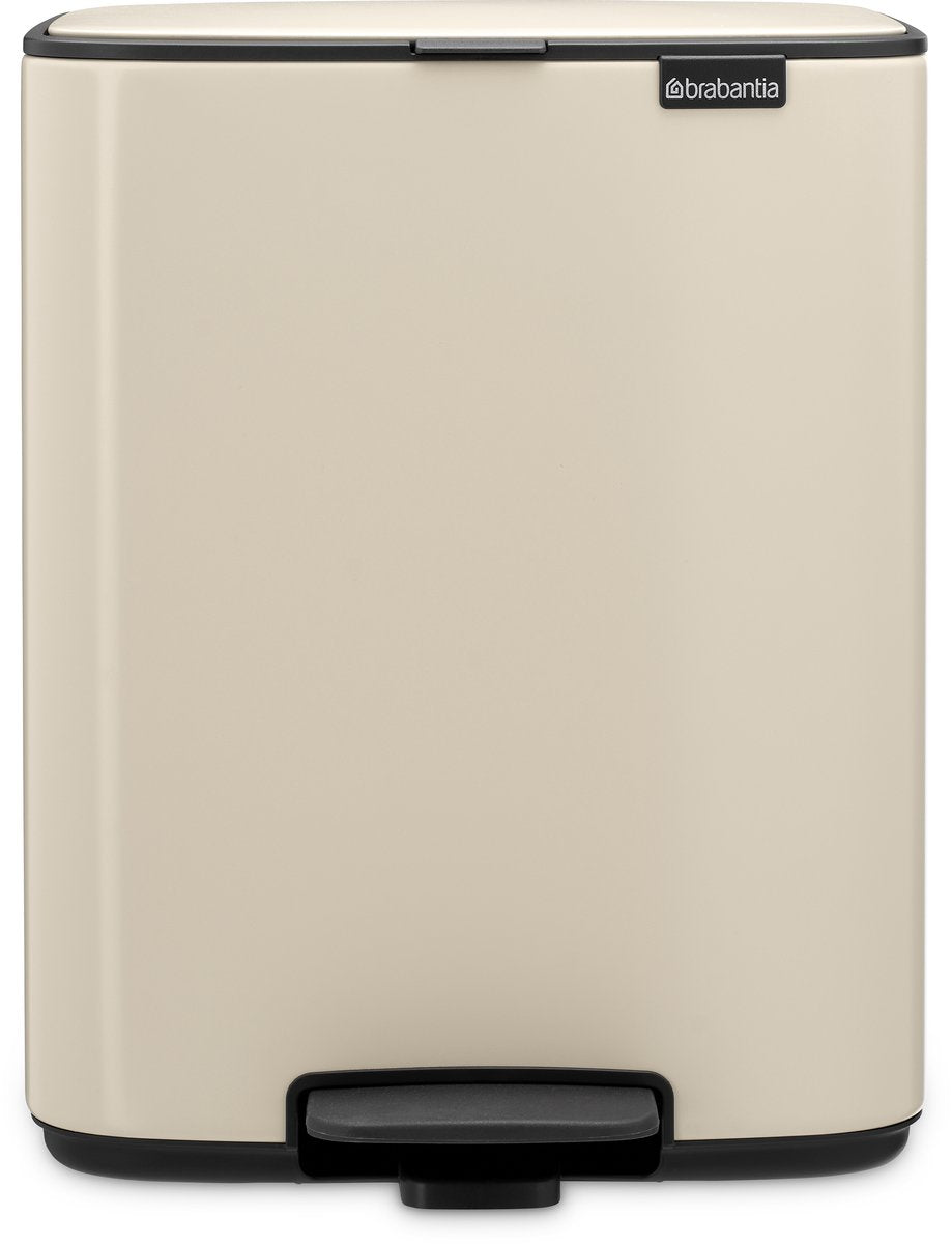 Poubelle à pédale Brabantia bo - 12 litres - beige doux