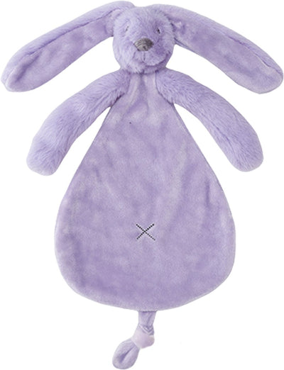 Happy horse doudou richie lapin recyclé 25 cm - lilas - cadeau bébé