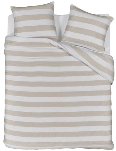 Housse de couette rayée Riviera maison - double xl - 260x200 220 - sable