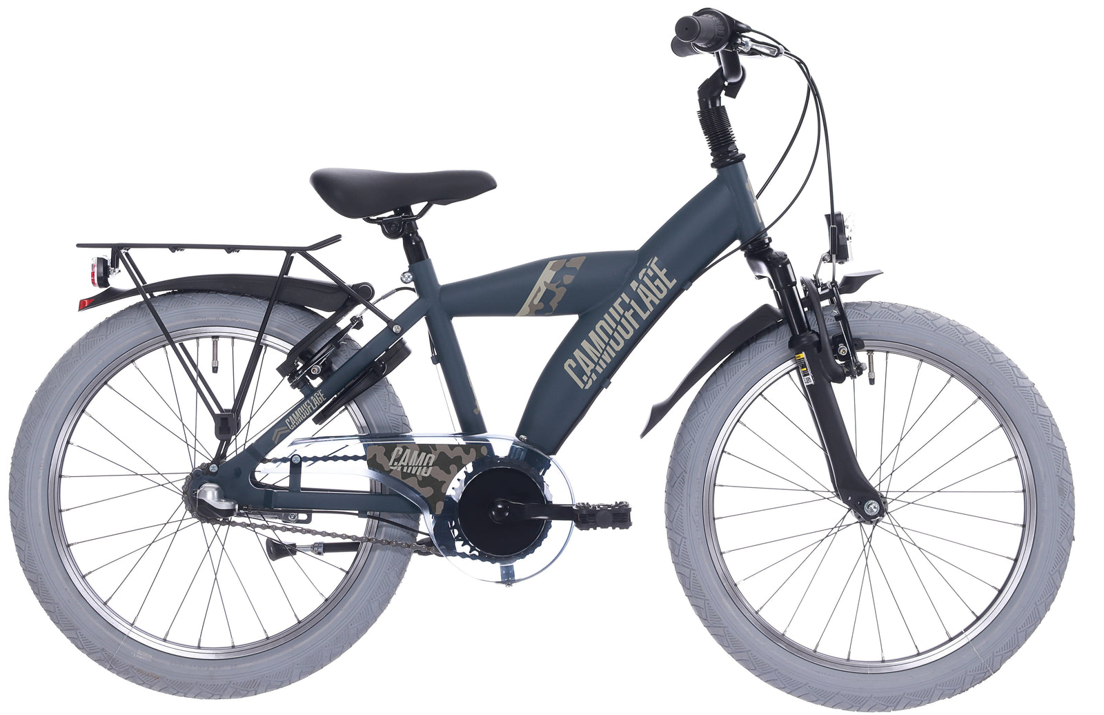 Bikefun - Bikefun Kinderfiets 20" Camouflage met Nexus 3 mat donkergroen