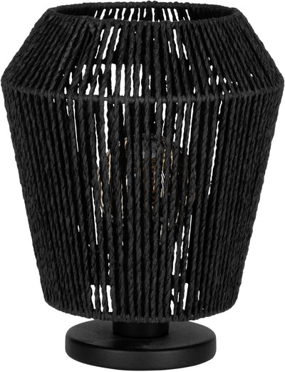 Lampe à tafel Eglo Persley - e27 - 27,5 cm - noir - papier