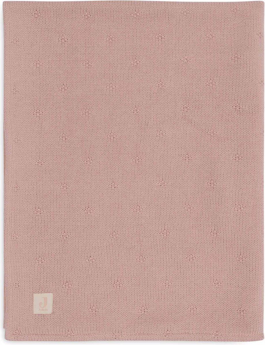 Jollein - couverture de berceau 75x100cm - couverture de berceau, couverture de berceau, couverture de bébé - velours rose sauvage tricoté confortable