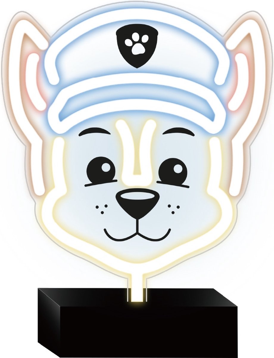 Nickelodeon néon led chasse - patte patrouille - lampe de table - lampe de bureau - lampe de chasse - lampe