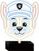 Nickelodeon néon led chasse - patte patrouille - lampe de table - lampe de bureau - lampe de chasse - lampe