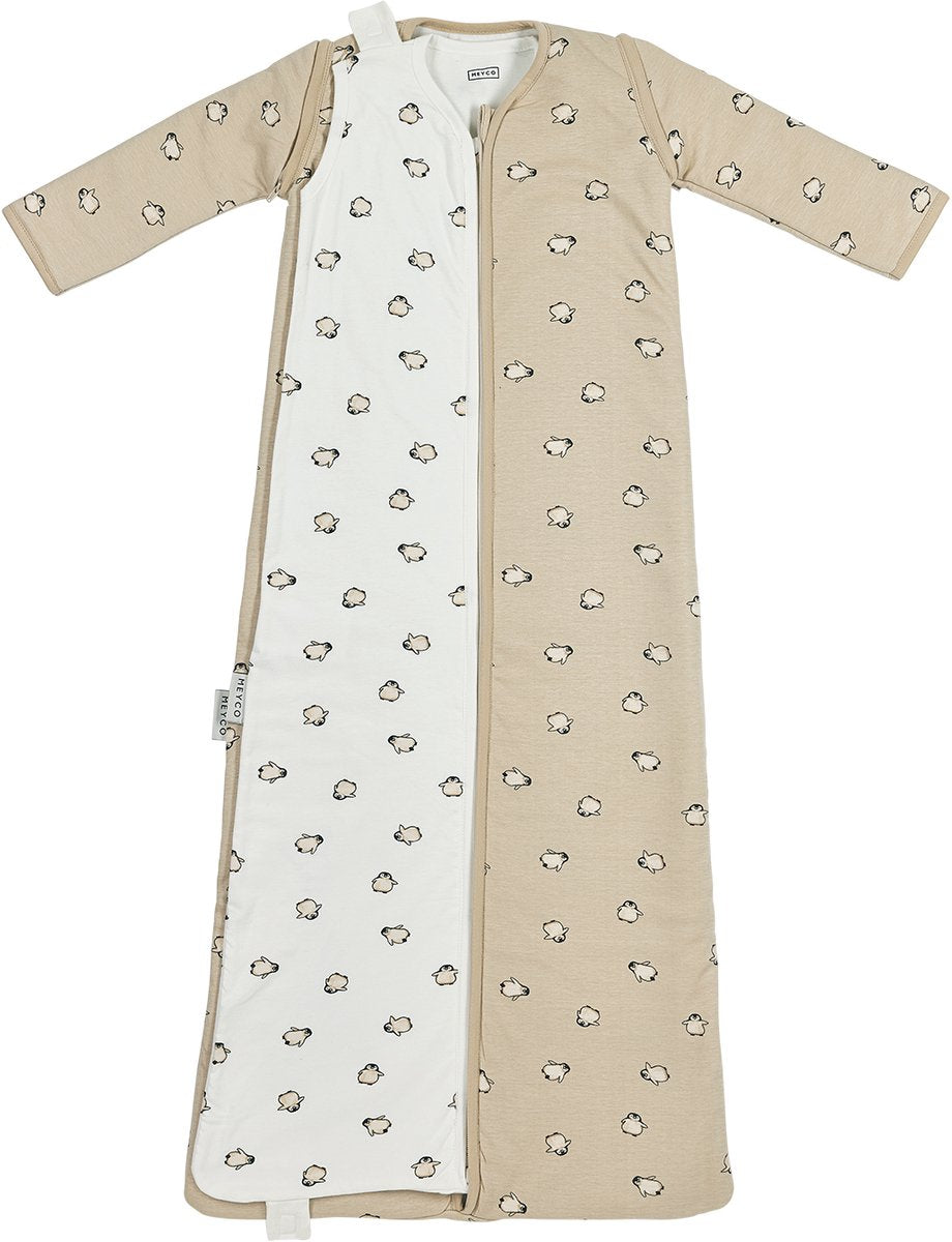 Meyco baby pingouin gigoteuse 4 saisons - sable doux - 3,0 tog