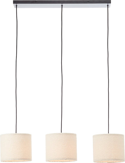 Brilliant teddy - suspension - 3 lumières - e27 max 3x25w - tissu peluche - beige