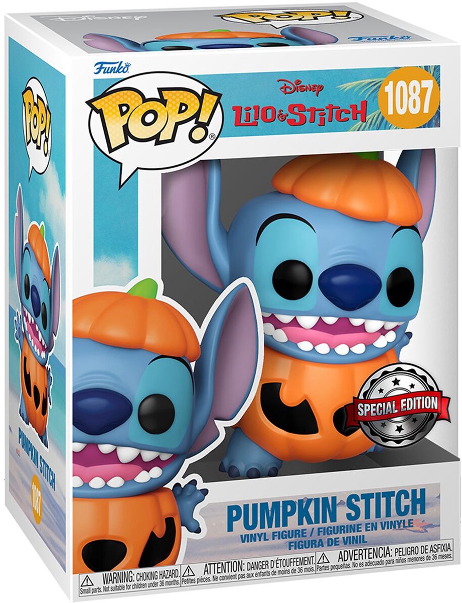 Figurine en vinyle Funko Lilo Stitch Pumpkin Stitch 1087 unisexe pop! - neutre - standard