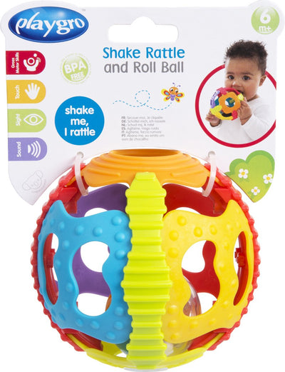 Playgro - hochet à secouer et balle à rouler - balle pour bébé - hochet balle pour bébé - hochet - jouet bébé - jouets 1 an - hochet bébé balle pour bébé - jouets pour bébé - jouets éducatifs pour bébé