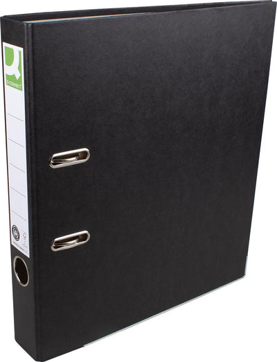 Classeur Q-connect, pour ft A4, en papier Recycolor, dos de 5 cm, noir