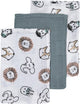 Débarbouillettes Meyco bébé animal - paquet de 3 - hydrophile - multicolore - 20x17cm