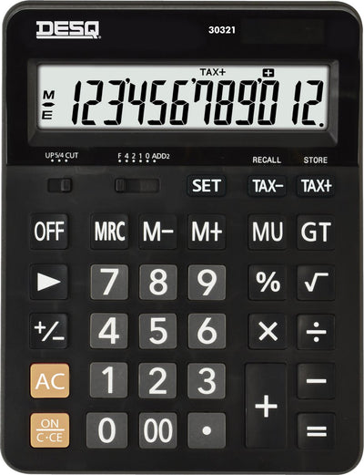 Desq ® - calculatrice de bureau | 12 chiffres | xlarge | TVA | mu | GT | affaires chic