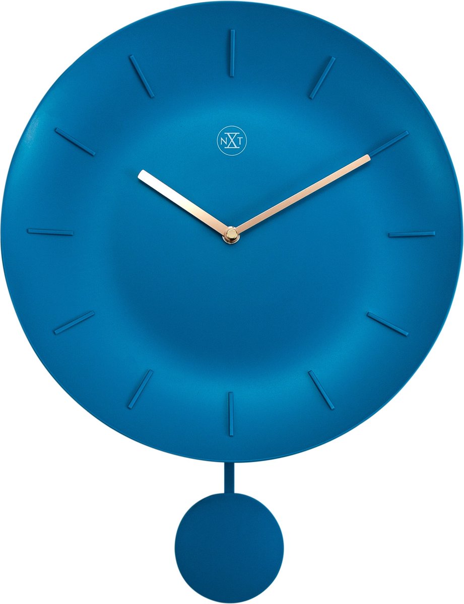 Bol sans marque sans marque nxt – horloge murale – 30 cm – plastique – turquoise – silencieux