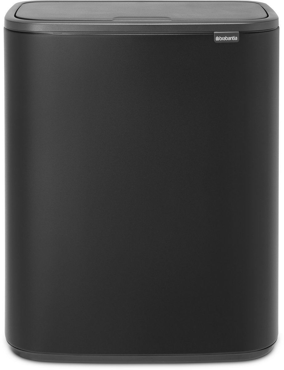 Poubelle Brabantia bo touch bin - 1 compartiment - 60 litres - noir clair de lune minéral
