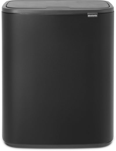 Poubelle Brabantia bo touch bin - 1 compartiment - 60 litres - noir clair de lune minéral