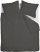 Housse de couette Ambiante satin uni - double - 200x200 220 cm - gris foncé
