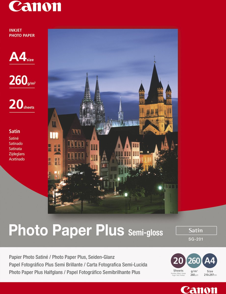 Papier photo Canon SG-201 A4 - 20 pièces
