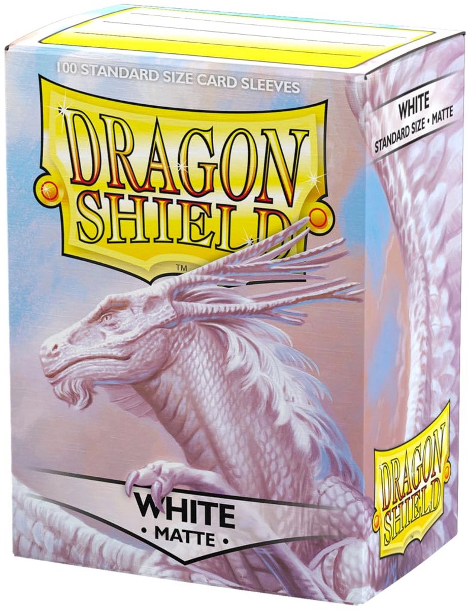 Dragon bouclier dragon manches mat - 100 pièces - blanc