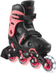 Rollers en ligne Globber - go skate rose - rose - réglable 34-37 - roues lumineuses - à partir de 5 ans