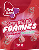 Bonbons à la fraise saupoudrés de bandes rouges 10x150g