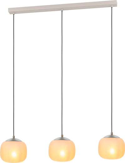 Lampe à suspension Eglo cominio - e27 - 88,5 cm - couleur sable | taupe - verre