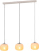 Lampe à suspension Eglo cominio - e27 - 88,5 cm - couleur sable | taupe - verre