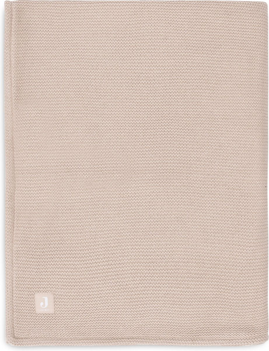 Jollein - couverture de berceau 100x150cm tricot basique - couverture bébé - polaire rose sauvage