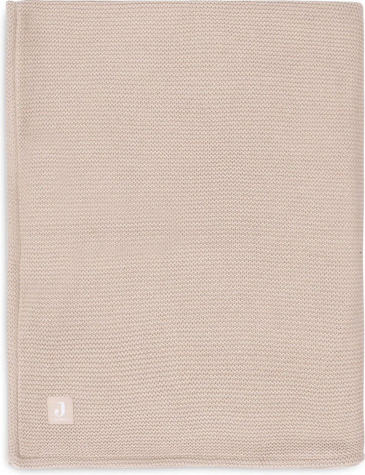 Jollein - couverture de berceau 100x150cm tricot basique - couverture bébé - polaire rose sauvage