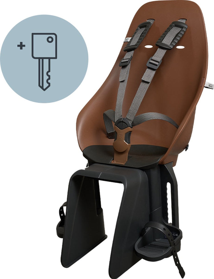 Siège de vélo Urban iki bio derrière le support ta-ke - haniwa brown bincho black