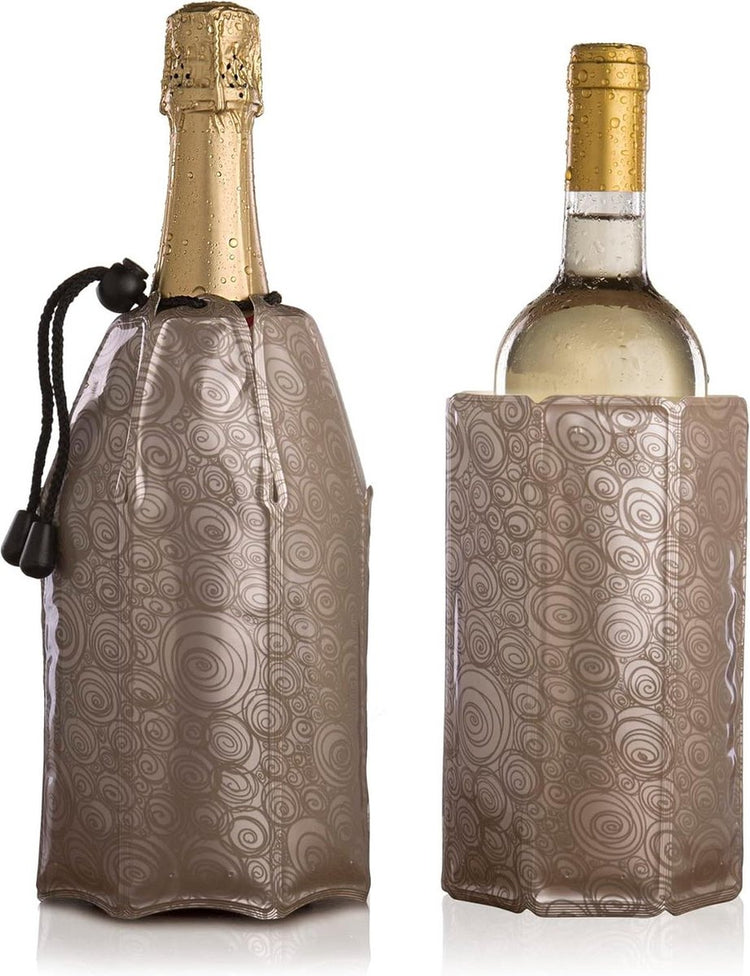 Brandless sans marque refroidisseur de vin refroidisseur de bouteille en silicone actif champagne platine - refroidisseur de bouteille - refroidissement du vin