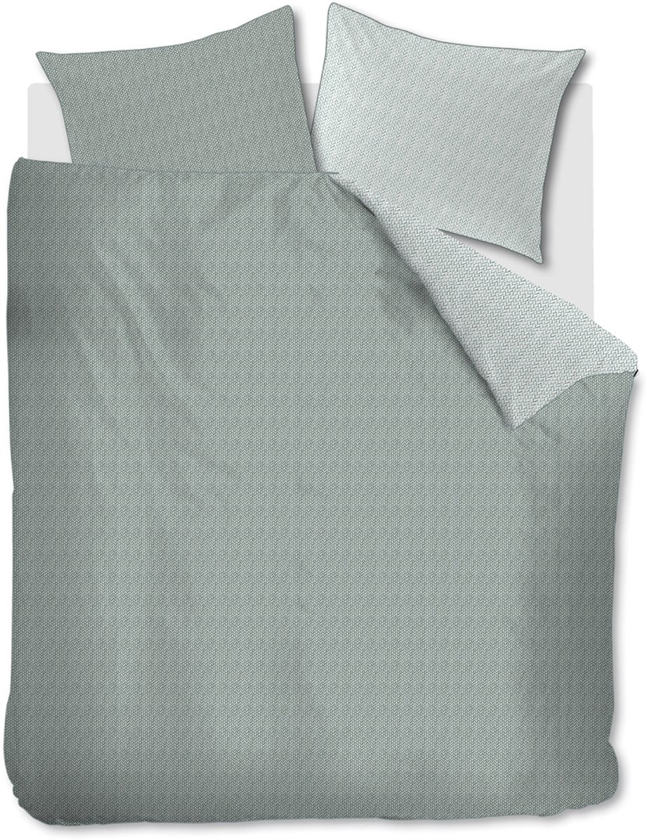 Housse de couette torsadée Riviera maison - lits jumeaux - 240x200 220 - gris vert
