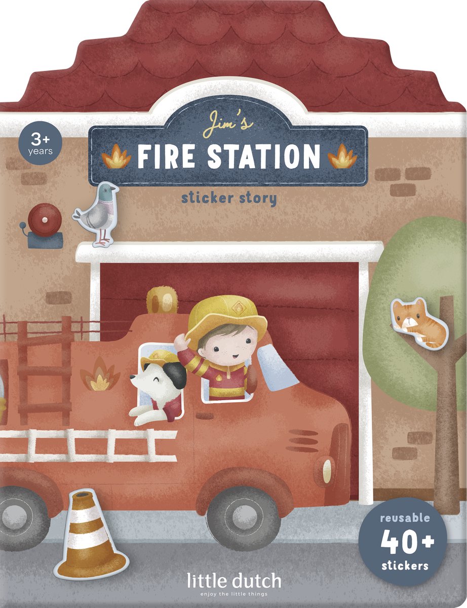 Feuilles d'autocollants Little Dutch Les pompiers de Jim