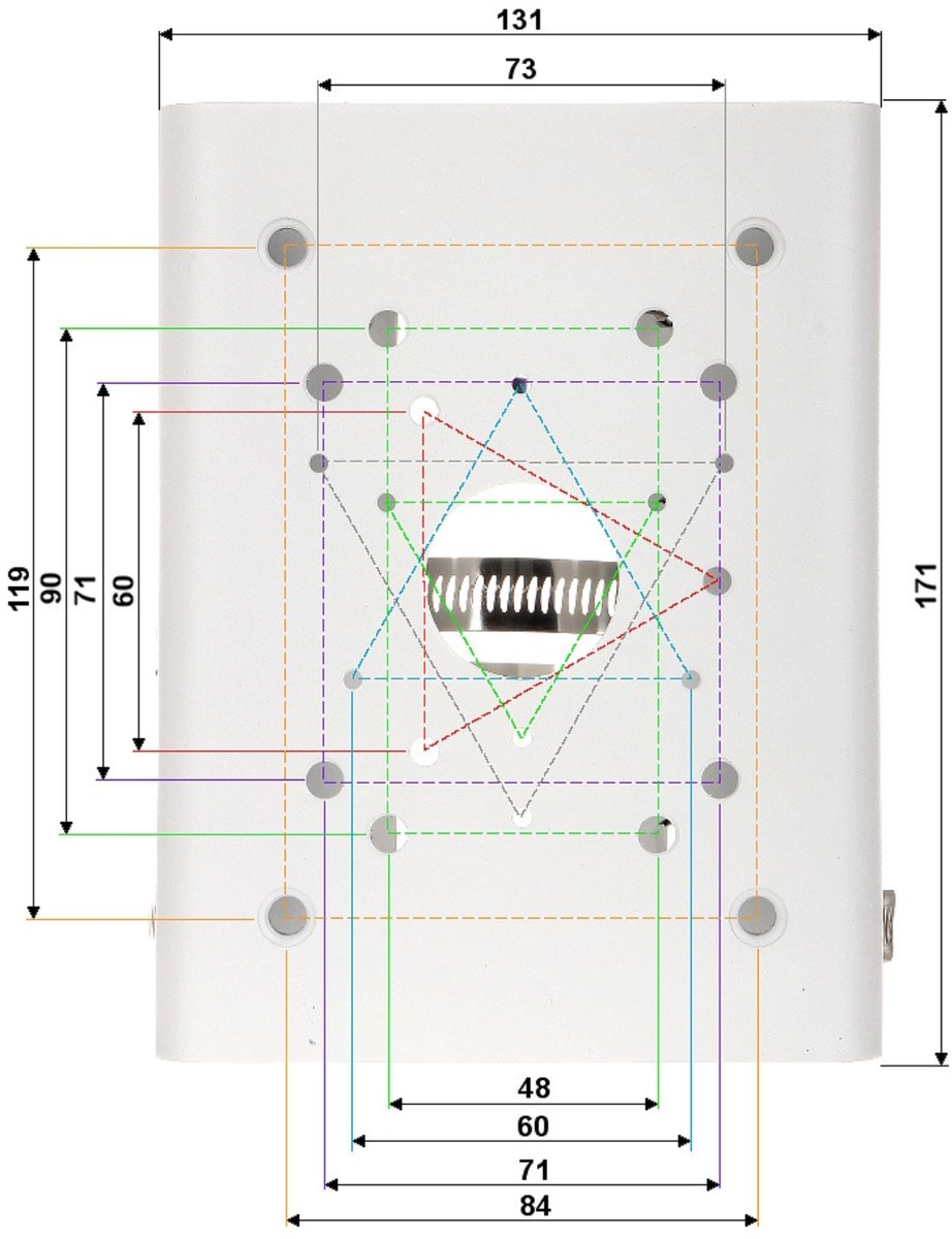 Dahua - série pfa150-v2 - support de montage pour caméra - pour tuyau - métal blanc