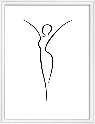 Silhouette Walther - cadre en bois - format photo 30x40 cm - blanc