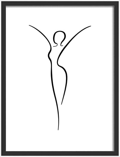 Silhouette Walther - cadre en bois - format photo 30x40 cm - noir