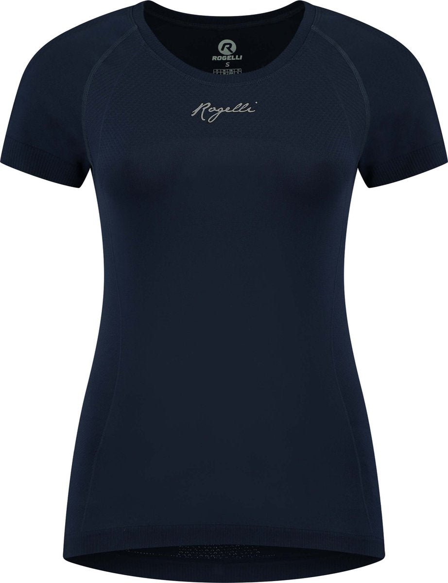 Rogelli chemise de course essentielle femme - manches courtes - bleu - l