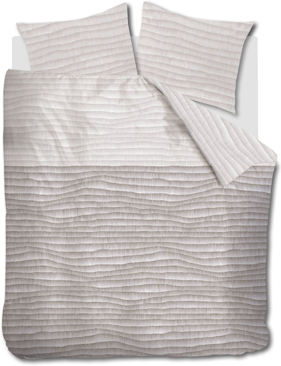 Housse de couette Beddinghouse elya - double - 200 x 200 220 cm - naturel