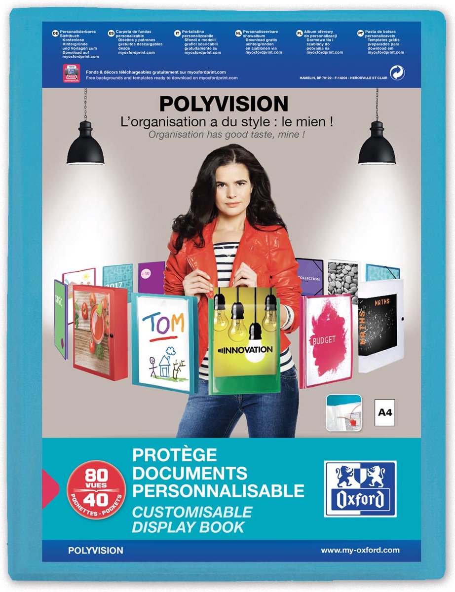 Oxford elba show album polyvision 40 sachets bleu