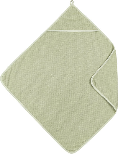 Cape de bain bébé popcorn Meyco - olive douce - 75x75cm