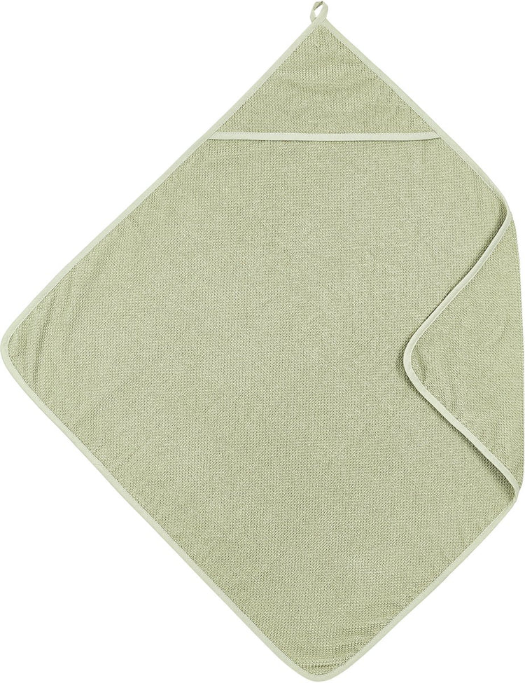 Cape de bain bébé popcorn Meyco - olive douce - 75x75cm