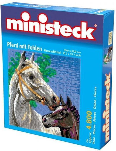 Ministeck cheval avec poulain - seau xxl - 4800pcs