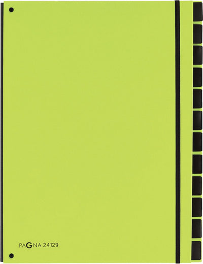 Pagna chemise de tri tendance a4 12 onglets vert pomme