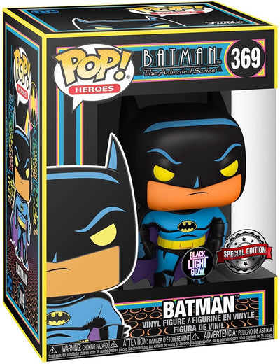 Funko pop heros : dc batman (lumière noire) - pop #369