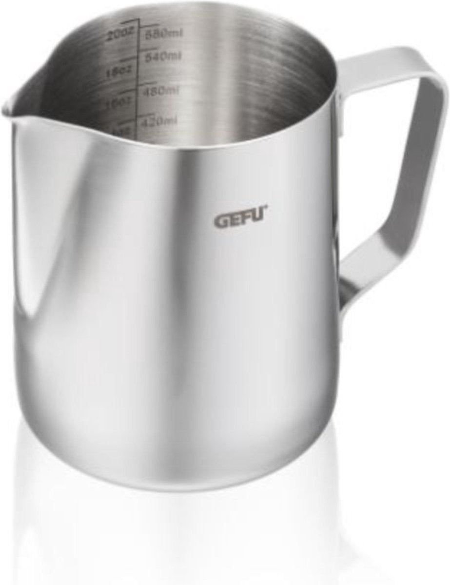 Pichet à lait Gefu barista - 600 ml - pichet à mousser en acier inoxydable pour latte art