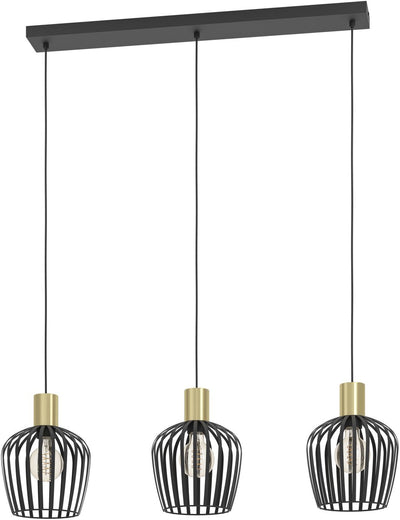 Lampe à suspension Eglo empoli - e27 - 90 cm - or noir