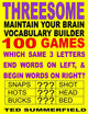 Entretenez votre édition trio de constructeur de vocabulaire cérébral