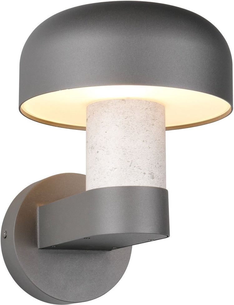 Trio Fraser - applique - couleur béton - excl. 1x e27 4,9 w - montage mural - éclairage extérieur - ip54
